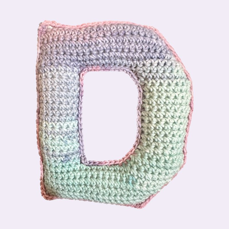 Crochet letter D