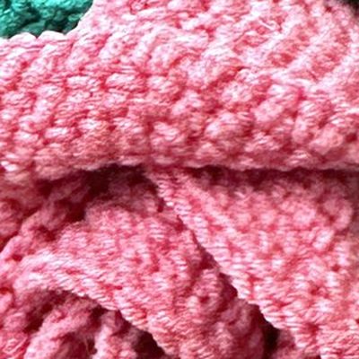 Close-up of the stitches, cropped from the same photo