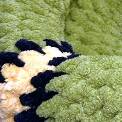 Close-up of the stitches, cropped from the same photo