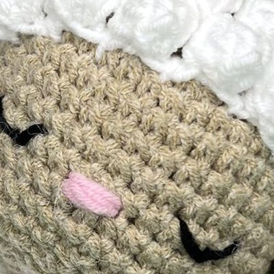 Close-up of the stitches, cropped from the same photo